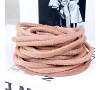 Round Cowhide Leather Cord, Cowhide Leather Cord 2 Meters Multicolor 1.5-6mm for DIY Jewelry and Crafts(Frosted Light Brown,1.5mm)