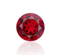 Round Created Ruby Loose Gemstone, Lab-Grown Corundum, Perfect for Jewelry Making & Collection, 5.0mm，0.6ct, Gemstone, created ruby