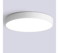 Round Creative Ceiling Lamp Household Personalized Flat Lights Colorful Elegant Ceiling Lighting Fixtures Eye Protection Bright Panel Lights for Living Room Bedroom Foyer Hallway (White 50cm)