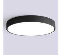 Round Creative Ceiling Lamp Household Personalized Flat Lights Colorful Elegant Ceiling Lighting Fixtures Eye Protection Bright Panel Lights For Living Room Bedroom Foyer Hallway (Black 30cm)