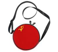 Round Crossbody Bag Canvas Messenger Purse Flag Of The Soviet Union