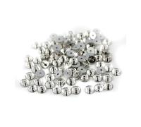 Round Crystal AB/Clear Silver Base Sew On Rhinestone Beads Sewing On Stones Single Hole Wedding Dress Accessories(Clear,SS30-1440pcs)