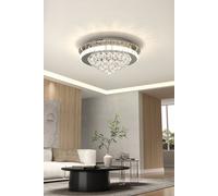 Round Crystal Cluster Flush Mount Ceiling Light in Silver The hot sale Silver