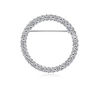 Round Crystal Glasses Holder Brooch Reading Glasses Holder Simple Fashion Design Brooch Pin Fashion Jewelry for Women