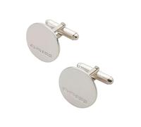 Round Cufflinks Solid Sterling Silver with Small Hallmark by Broadway & Co Birmingham