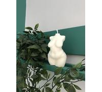 Round Curvy Female Chubby Curvaceous Voluptuous Body Candle Woman Torso Sculpture Torso fragranced Soy Wax Candle (Pomegranate Noir)