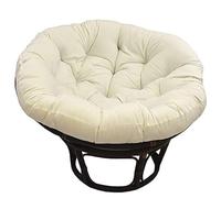 Round Cush Cover 31.5" Leisure Hanging Basket Seat Cush Soft Rice White Fabric Perfect for Indoor/Outdoor Relaxat and t