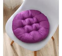 Round Cushed Seat Pillow Soft Cotton Floor Cush for Kitchen Mtat Pillow Flexible Round Seat Cush Solid Color Purple 45x45CM