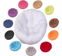 Round Cushion for Swing Chairs Soft Cushions for Garden Rocking Chairs - Outdoor & Indoor Rattan Lounge Chair Pillow - 170x170cm White