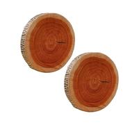Round Cushion, Wooden Decorative Tree Cushion - Realistic Natural Soft Decoration Set of 2 for Camping Tent Living Room Bedroom