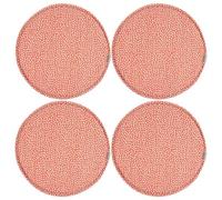 Round Cushions Set of 4 | Non-Slip Seat Pads for Chairs & Bar Stools | 30x30cm Dot Design | Comfortable & Stylish Round Chair Cushions with Ties