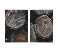 Round Cut Wood Passport Holder, ID Card Protector Case Passport Holder with Slot Passports Travel Wallet Document Cover for Women And Men