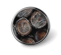 Round Cut Wood Round Badge Cute Brooch Hats Jackets Decor Personalized Lapel Pin Clothing Jewelry Accessories for Wedding Party Gift