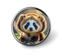 Round Cute Animal Brooch Classic Mini Pin 1 Inch Aluminum Alloy Lapel Pin Personalized Button Badge for Backpack Hat Suit Jacket Clothing Decoration