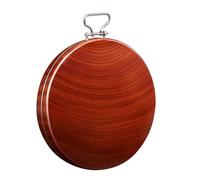 Round Cutting Board with Handle Iron Wood Chopping Board Butcher Block for Kitchen Charcuterie Board for Meat, Fruit, Cheeze Easy to Clean(39cm/15.3in)