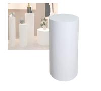 Round Cylinder Display Pedestal Stand with High-Capacity Base for Mannequins Display Platform