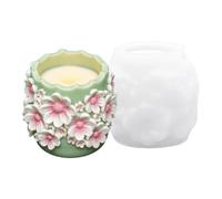 Round Cylinder Mold Silicone Floral Wax Casting Mold