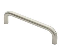 Round D Bar Pull Handle 244 x 19mm 225mm Fixing Centres Satin Stainless Steel