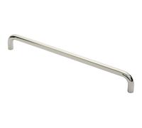 Round D Bar Pull Handle 469 x 19mm 450mm Fixing Centres Bright Steel