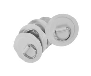 Round D-Loop Pads for Kayak Equipment Setup, 5 Piece 3.14in Attachment Loop Set for Outdoor Use and Cord Routing D Pad Attachment Outdoor Tie Down Cable Routing Kayak Accessory Camping Organizer Light