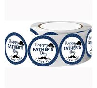 Round Dad Sticker Father's Day Sticker Decorative Envelope Seal Happy Father's Day Decal for Party Round Dad Happy Decorative