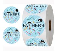 Round Dad Sticker Father's Day Sticker Decorative Envelope Seal Happy Father's Day Decal for Party Round Dad Happy Decorative