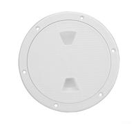 Round Deck Inspection Access Plate for Marine Use, ABS Hatch Cover with Water-Resistant Seal, White Finish, Fits 4 Inch 6 Inch 8 Inch Boat Decks(6 inch)