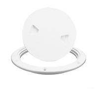 Round Deck Inspection Access Plate for Marine Use, ABS Hatch Cover with Water-Resistant Seal, White Finish, Fits 4 Inch 6 Inch 8 Inch Boat Decks(4 inch)