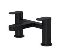 Round Deck Mounted Bath Filler Tap - Matt Black - Balterley