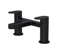 Round Deck Mounted Bath Filler Tap - Matt Black - Balterley