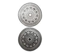 Round Decorative Garden Carpet Fallen Fruits White Medium