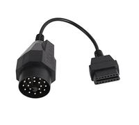 Round Diagnosis OBD2 Adapter Scanner Cable Connector OBD II Adapter - 20 Pin to 16 Pin - for E36 E38 E39 E46 E53 X 5 Z3 Auto and Motorcycle Parts