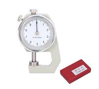 Round Dial Thickness Gauge 0-10mm | Metal & Plastic Construction for Paper/Pipe/Sheet Metal | Accurate Spring - Loaded Spindle Measurement Tool