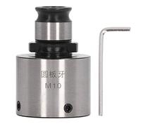 Round Die Chuck Thread Die Tapping Chuck Carbon Steel Blackening Finish High Hardness Male Thread Collet for Tapping Machines Drilling Machines