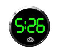 Round Digital Car Clock, Car Mini Digital Clock For Dashboard, Touch-Activated Automotive Night Watch,Easy To Read,Applies To The Daily Use Needs Of Private Cars, Commercial Vehicles And Other Models