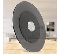 Round Dining Plate,Black Glass Lazy Susan ,Heavy Duty Glass Turntable 8mm Thick Dining Table Swivel Large Serving Plate 360° Rotating Tray Easy To Share Food(100 cm/39 in)