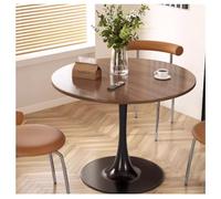 Round Dining Table 50/60/70/80/90cm MDF Top Small Kitchen Modern Dining Room Furniture Big For 4-6 People Leisure Table Living Room Table(Size:60cm)