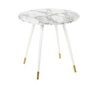 Dining Table GUTIERE White Marble 80 cm 80 cm