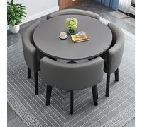Round Dining Table Set 80cm Simple Reception Table with Chairs Coffee Table and Chair Set Conference Room Furniture Balcony Dining Hotel Meeting Room Café Decor.