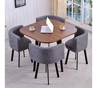 Round Dining Table Set for Kitchen & Breakfast Bar Small 31.5" Round Table with Chairs Modern Conference & Dining Room Furniture 80x75cm SpaceSaving Design