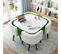Round Dining Table Set With 4 Chair, Small Office Conference Room Tables and Chairs,Modern Leisur Dining Room Furniture for kitchen Lounge Living Room(80cm(31.5"), S)