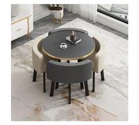 Round Dining Table Set with 4 Chairs - Modern Office Reception & Meeting Table Combination for Club, Kitchen, and Room - Stylish Negotiation Table for Enhanced Collaboration