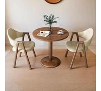 Round Dining Table Set with Metal Legs and 2 Chairs Modern Center Table for Office Home & Café Decor Cu Design for Slish Spaces