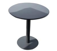 Round Dining Table, Small Bistro Cocktail Bar Table, Metal Outdoor High Bar Table, Coffee End Table for Kitchen, Pub Table Black