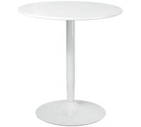 Round Dining Table White MDF Top Steel Powderoated Base 70x70x75cm 2-Seater UK