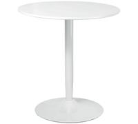 Homcom Round Dining Table W/ Steel Base, Non-Slip Pad For Living Room White