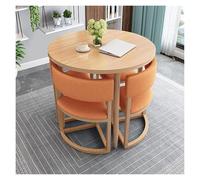 Round Dining Table with 4 Chairs - Outdoor Patio & Dining Set (Ora) - Stylish Space-Saving Design for Modern Home Decor and Entertaining