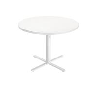Round dining table with water resistant surface for four people, Snow White