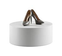 Round Display Pedestal Stand,Mannequin Standing Platform,Clothing Store Decorative Base Bracket,Load Capacity 200kg(White,80x20cm/31.5x7.8in)