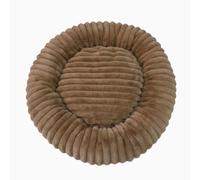 Round Dog Bed Soft and Comfortable cat Bed Striped Plush pet mat Donut pet mat